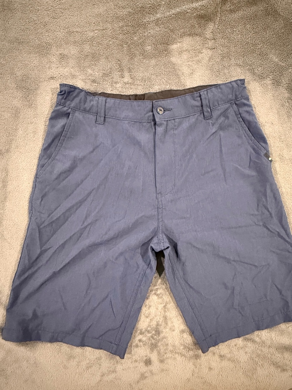 Quiksilver Boys Slate Blue Classic Flat-Front Shorts